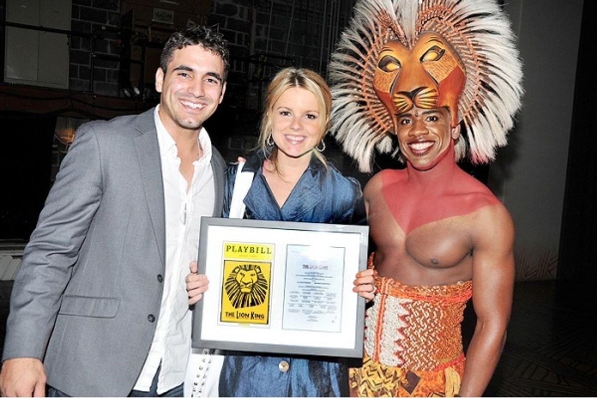 Ali Fedotowsky and fiancÃ'Â© Roberto Martinez with Dashaun Young at 